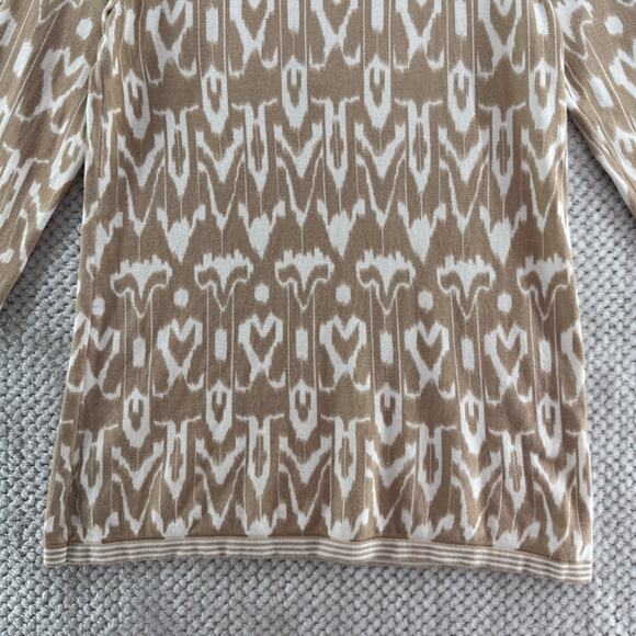 Chicos Sweater Womens 1 M/8 Brown Knit Tunic V-Neck Long Sleeve Soft Stretchy - Picture 7 of 12